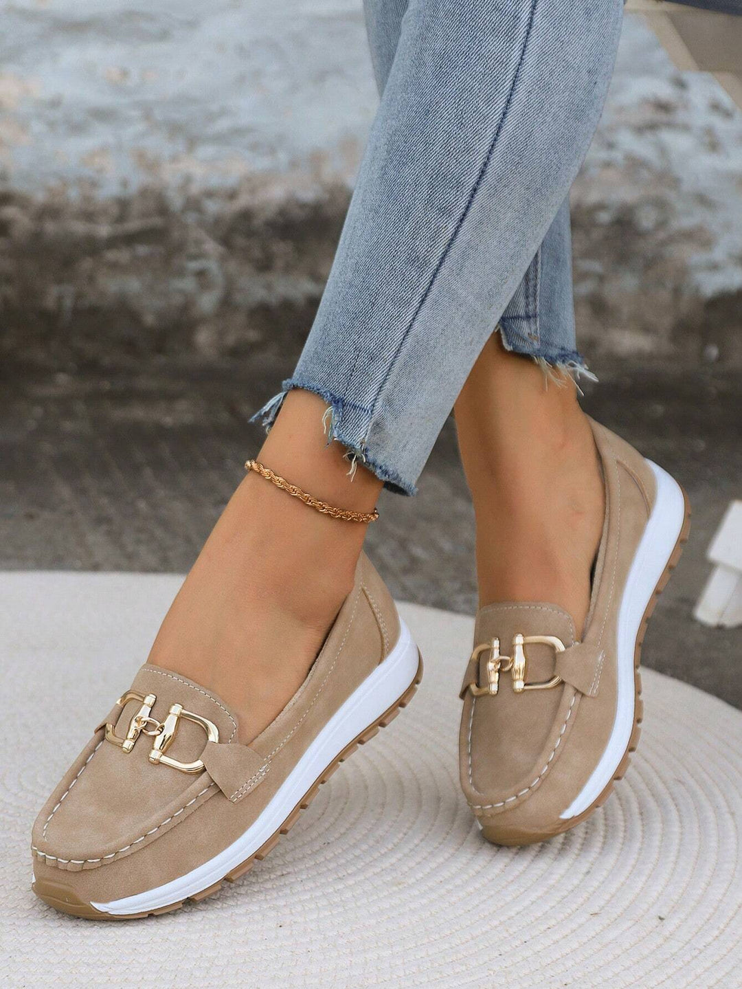 Celeste | Flat Buckle Loafers