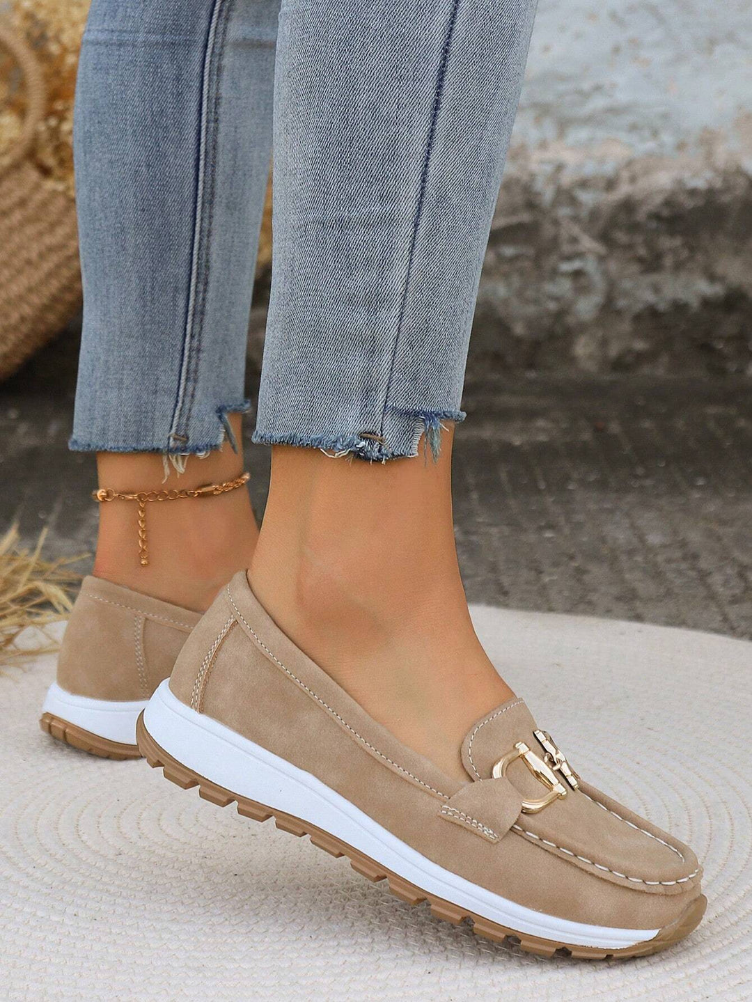 Celeste | Flat Buckle Loafers