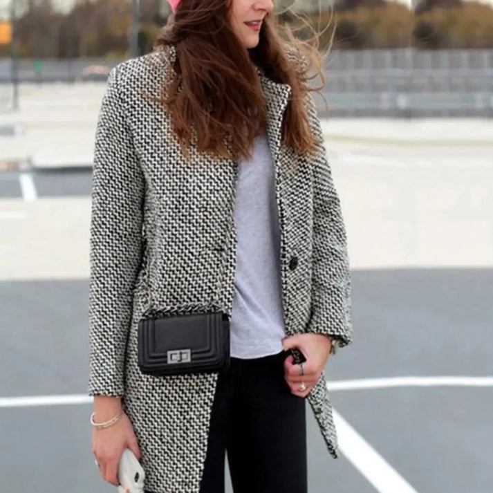 Pia | Classic Long Coat with Timeless Elegance