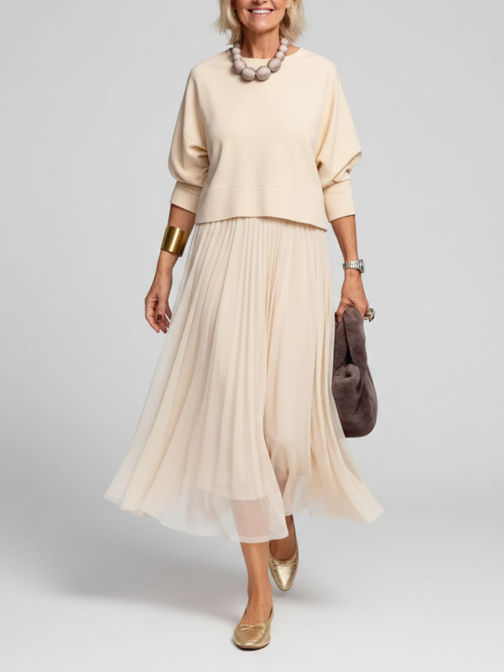 Zanelia | Elegant Tulle Sweater Dress