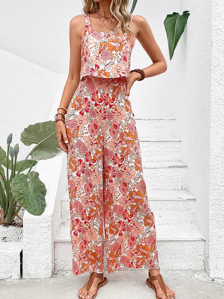 Jade | Floral Wide-leg Jumpsuit
