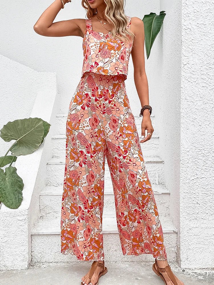 Jade | Floral Wide-leg Jumpsuit