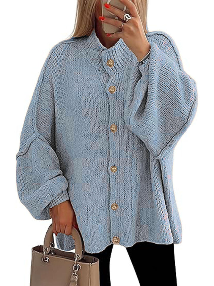 NOFIA - Cozy Button Down Long Sleeve Chunky Jacket
