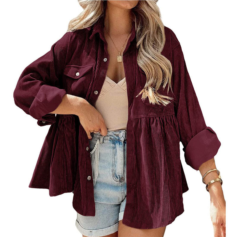 Caro | Vintage Long Sleeve Button Down Oversized Jacket