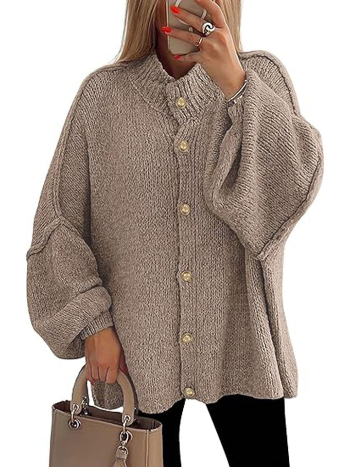 NOFIA - Cozy Button Down Long Sleeve Chunky Jacket