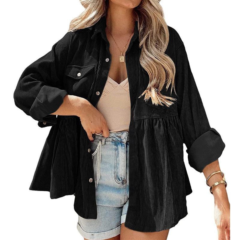 Caro | Vintage Long Sleeve Button Down Oversized Jacket