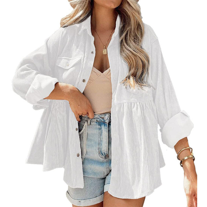 Caro | Vintage Long Sleeve Button Down Oversized Jacket
