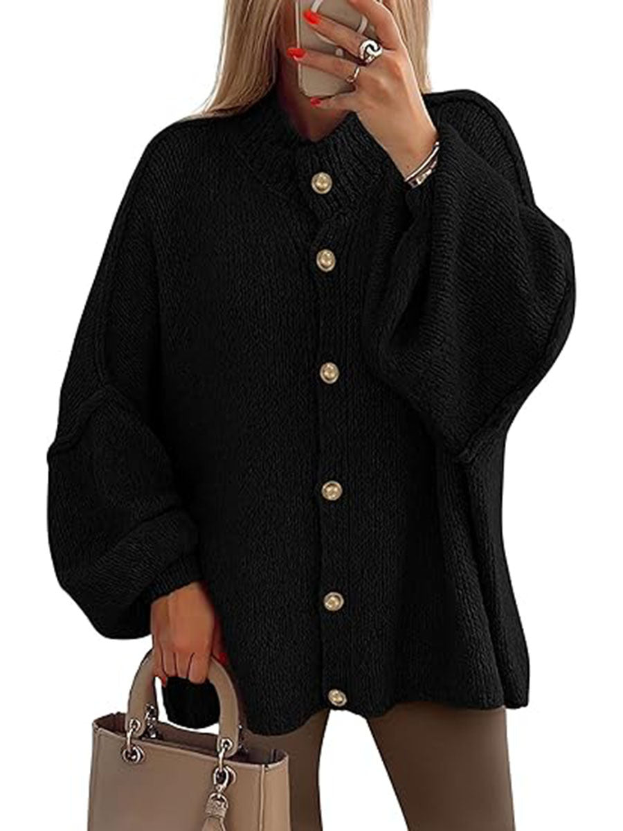 NOFIA - Cozy Button Down Long Sleeve Chunky Jacket