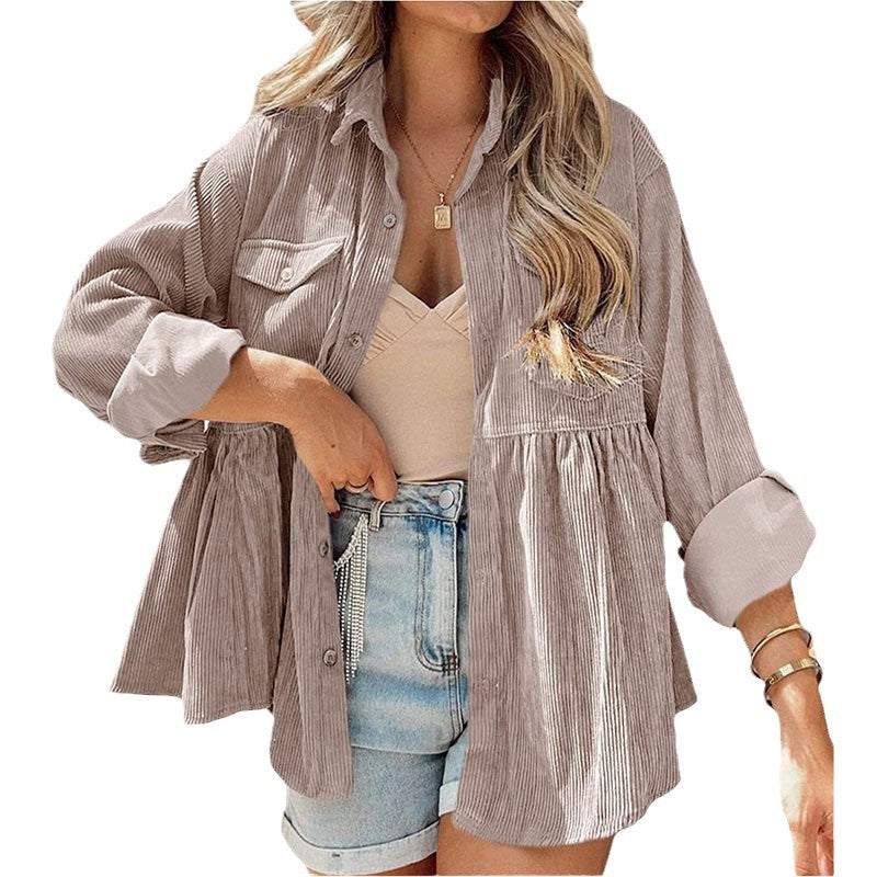 Caro | Vintage Long Sleeve Button Down Oversized Jacket