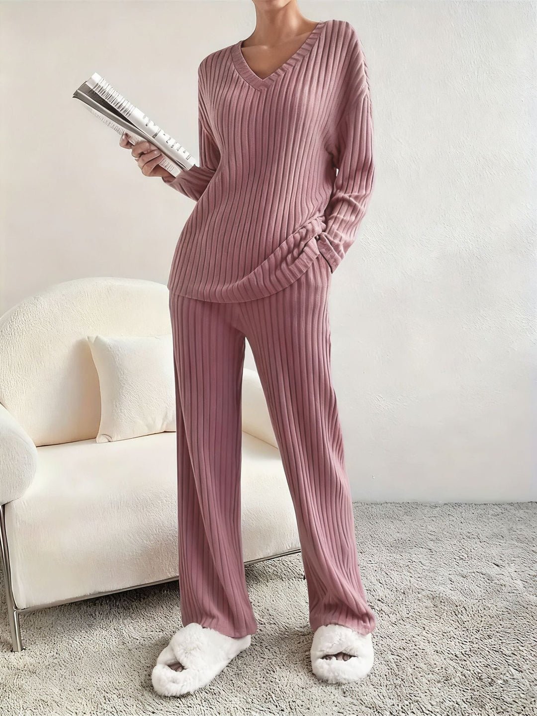 Alora | V Neck Lounge Set