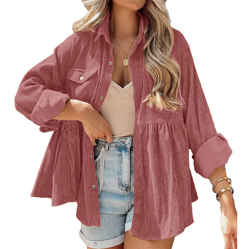 Caro | Vintage Long Sleeve Button Down Oversized Jacket