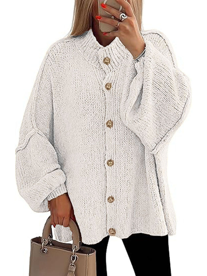 NOFIA - Cozy Button Down Long Sleeve Chunky Jacket