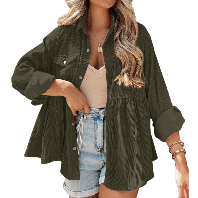 Caro | Vintage Long Sleeve Button Down Oversized Jacket