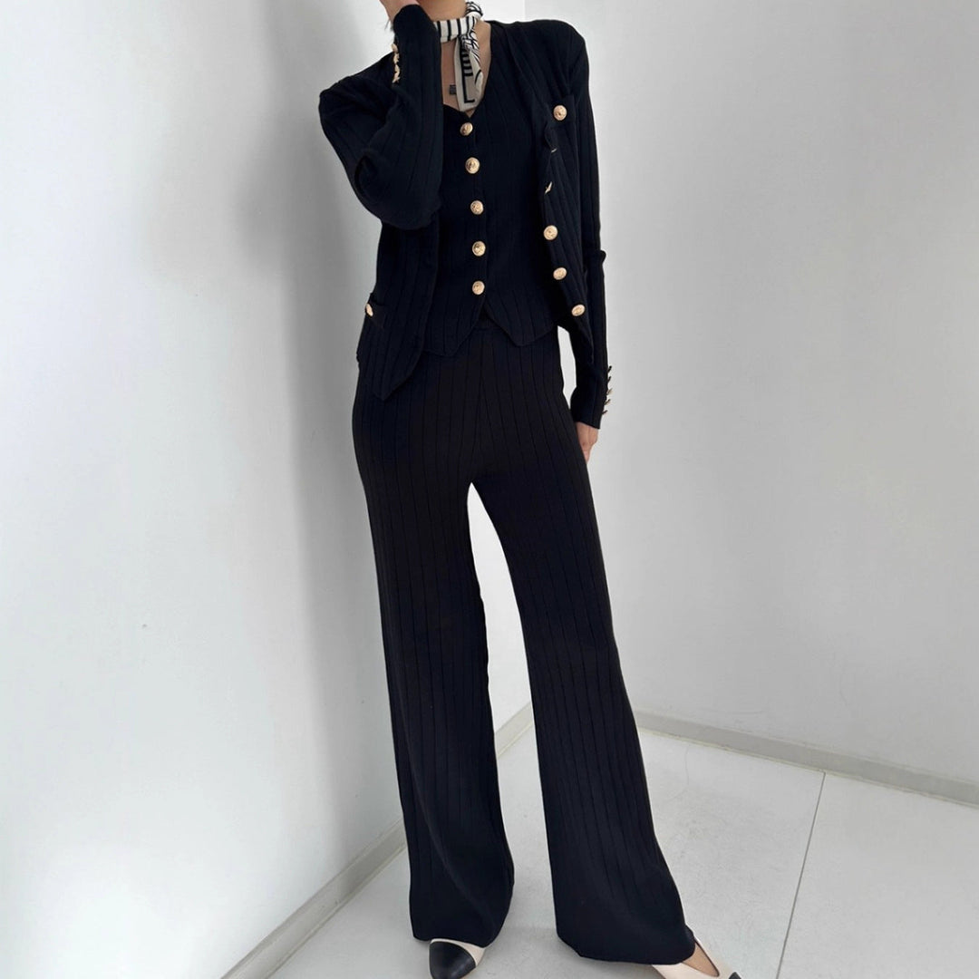 Lainey | Ribbed Knit Three Piece Set