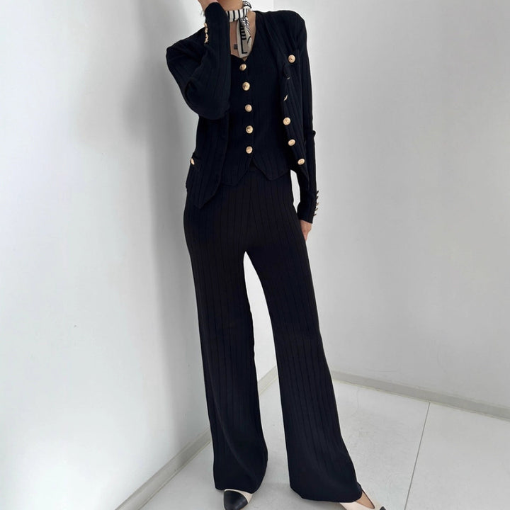 Lainey | Ribbed Knit Three Piece Set