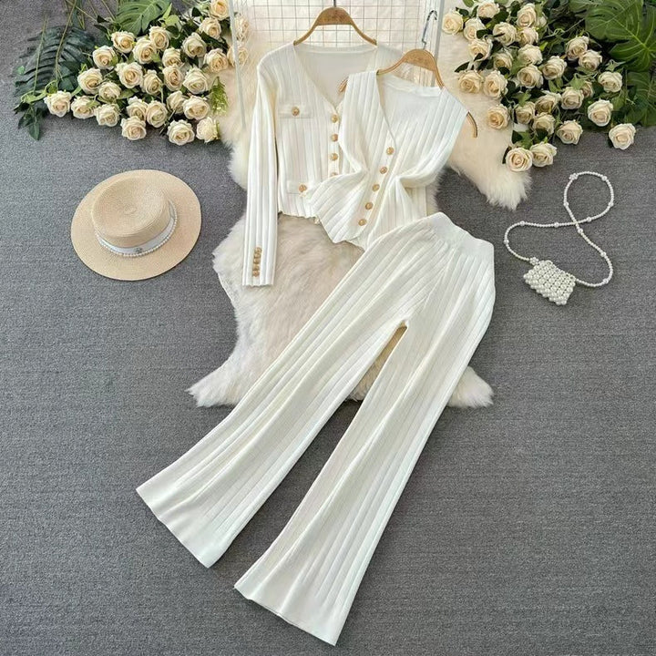 Lainey | Ribbed Knit Three Piece Set