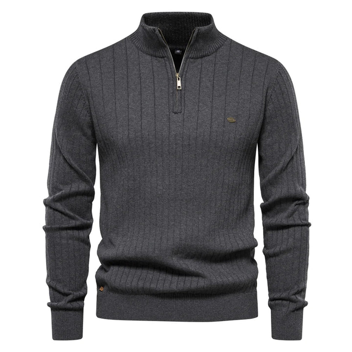 Aloïs - Men's winter sweater with zipped neck and optimal warmth