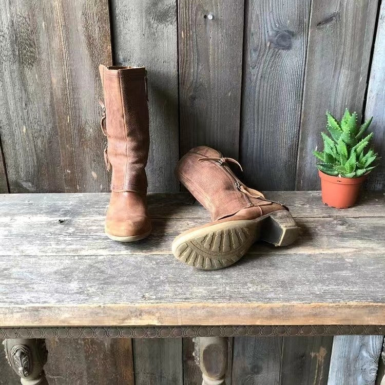 The Amelia | Layered Mid-Calf Boots
