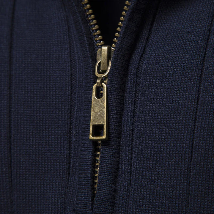 Aloïs - Men's winter sweater with zipped neck and optimal warmth