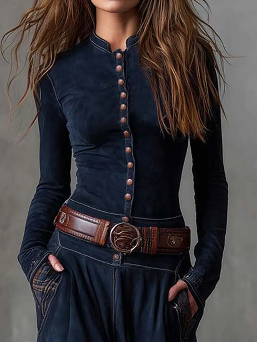 Azucena | Maxi Suede Dress with Belt