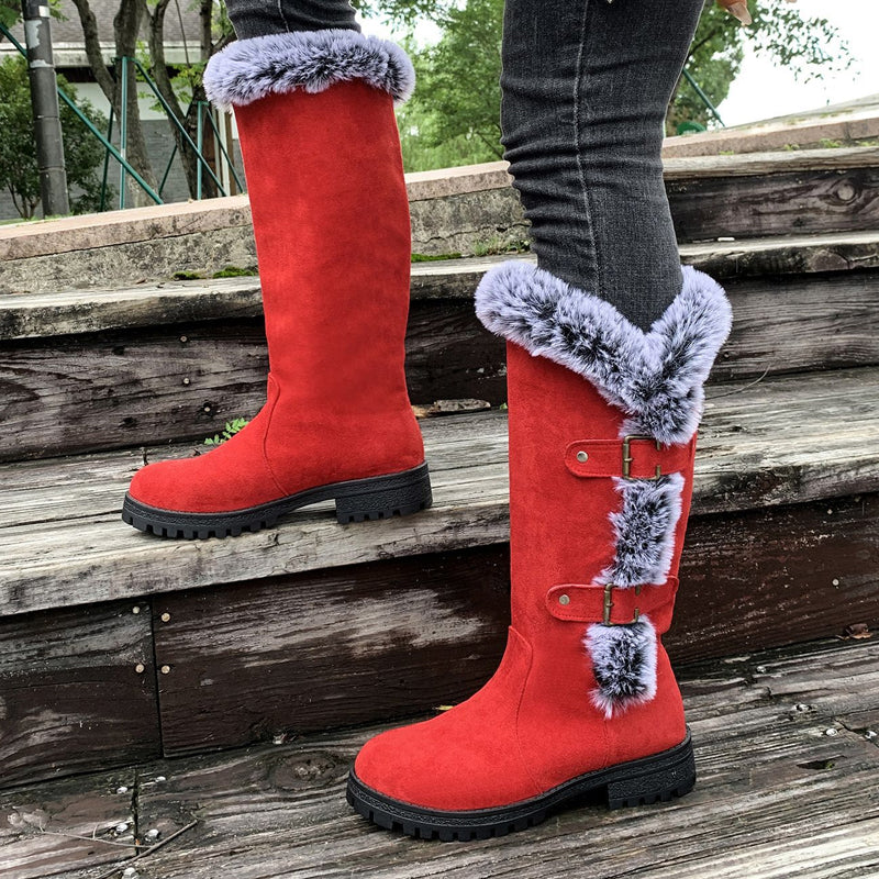 Thick Plush Mid-Calf Snowboots