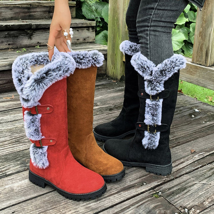 Thick Plush Mid-Calf Snowboots