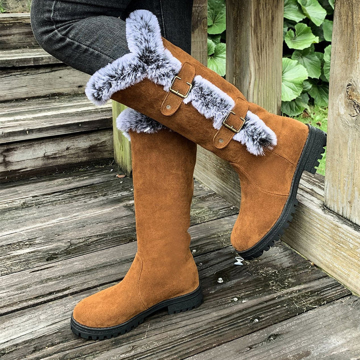 Thick Plush Mid-Calf Snowboots