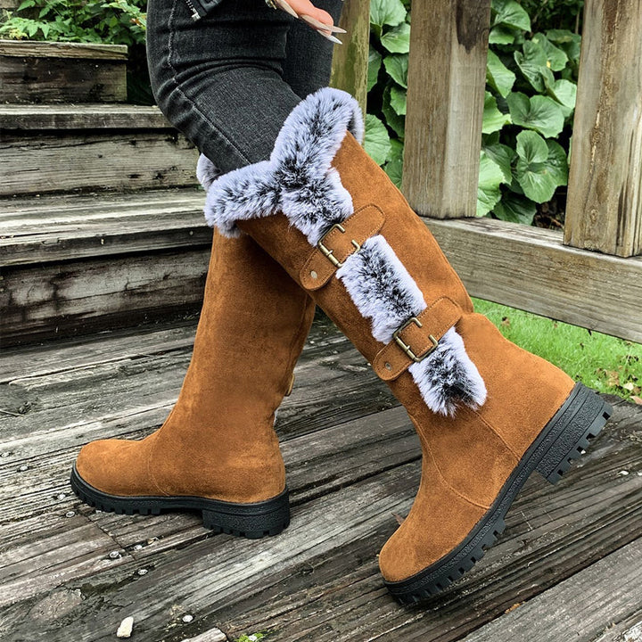 Thick Plush Mid-Calf Snowboots
