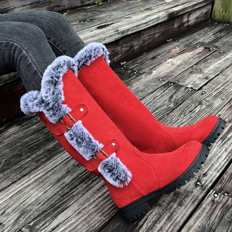 Thick Plush Mid-Calf Snowboots