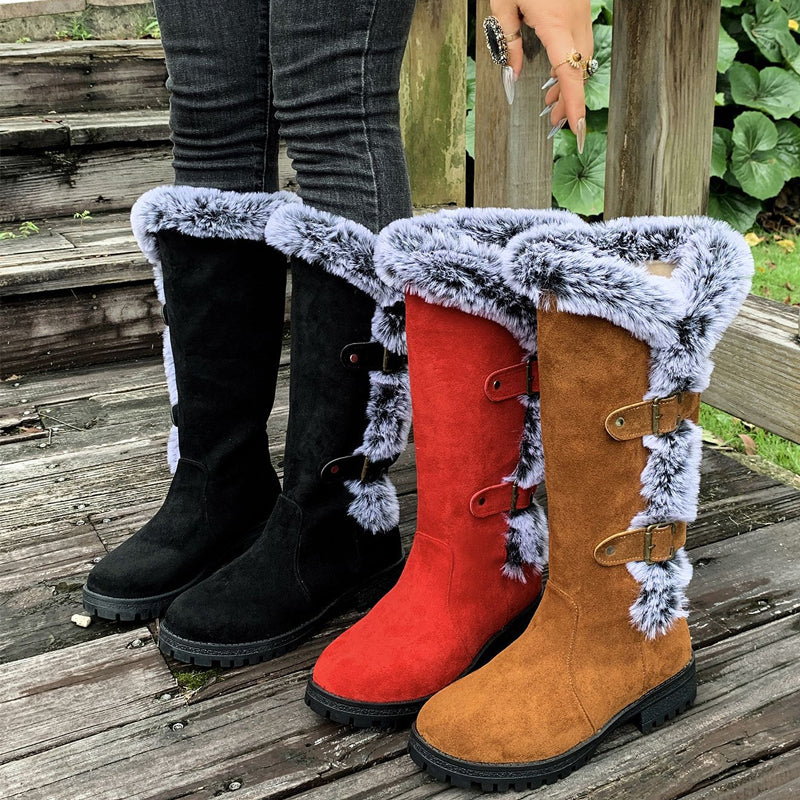 Thick Plush Mid-Calf Snowboots