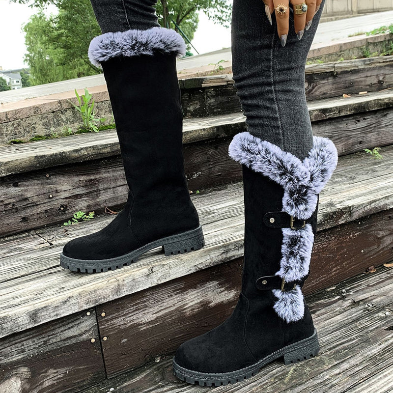 Thick Plush Mid-Calf Snowboots