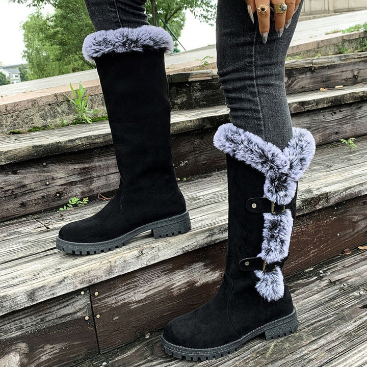 Thick Plush Mid-Calf Snowboots