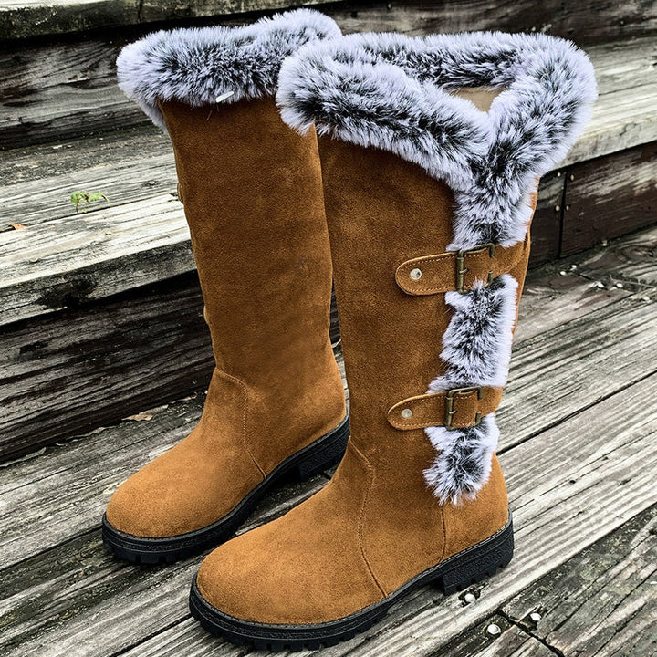 Thick Plush Mid-Calf Snowboots