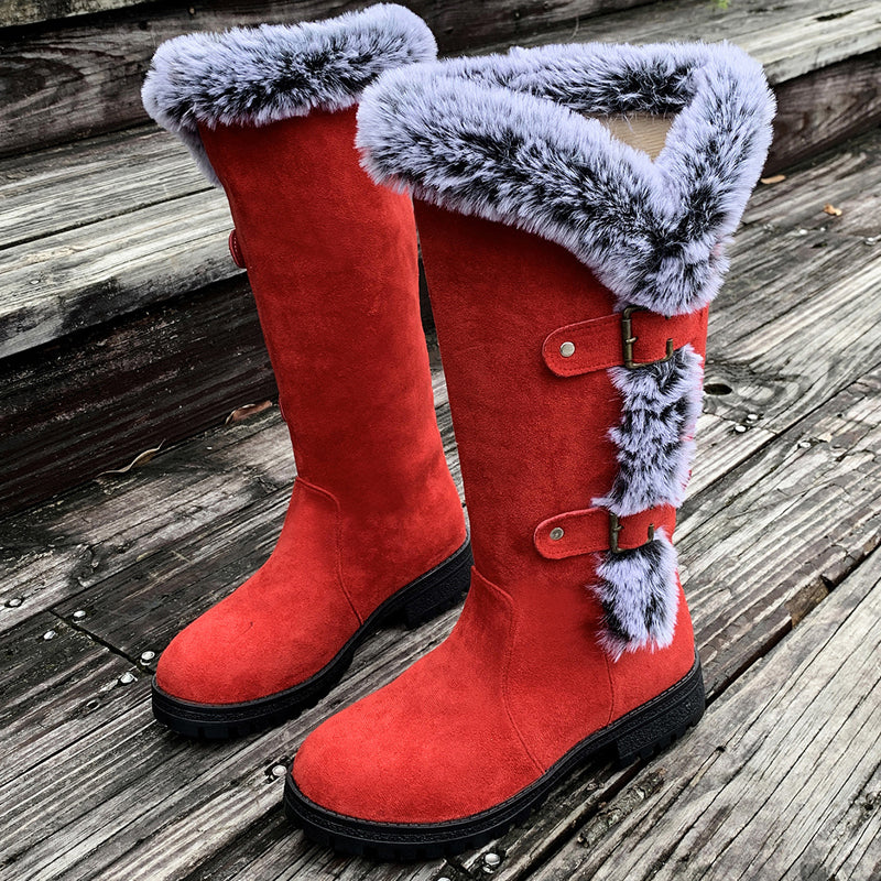 Thick Plush Mid-Calf Snowboots